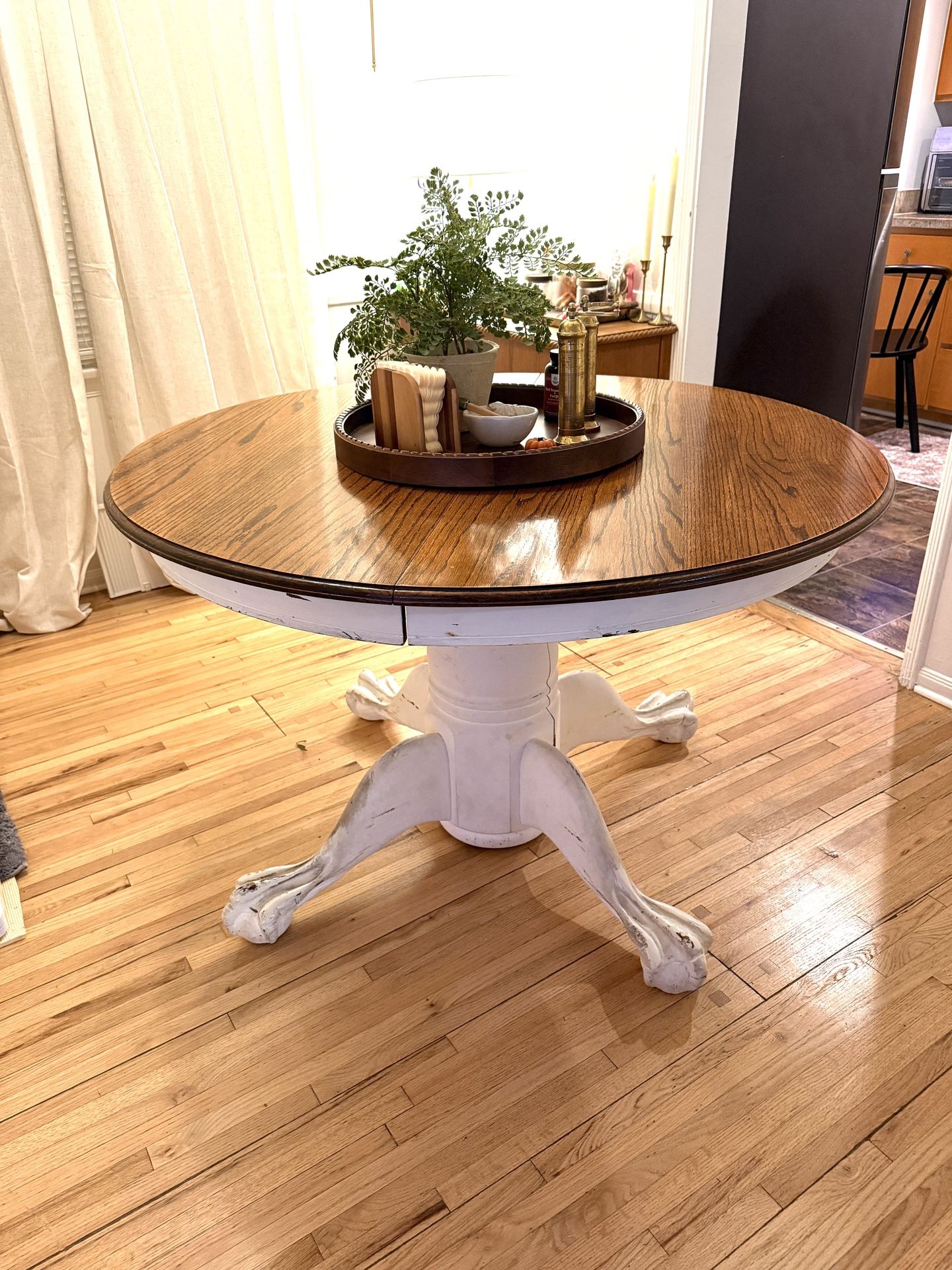 Vintage dining table + 4 chairs for sale