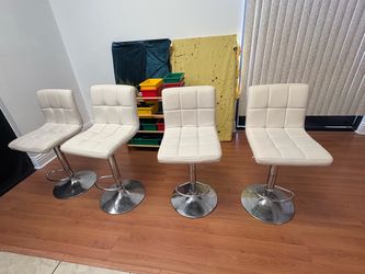 4 Swivel Bar Stool Chairs