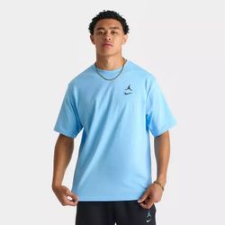 Men's Jordan Brooklyn Swoosh Logo T-Shirt - Blue Chill Black - S, M XL