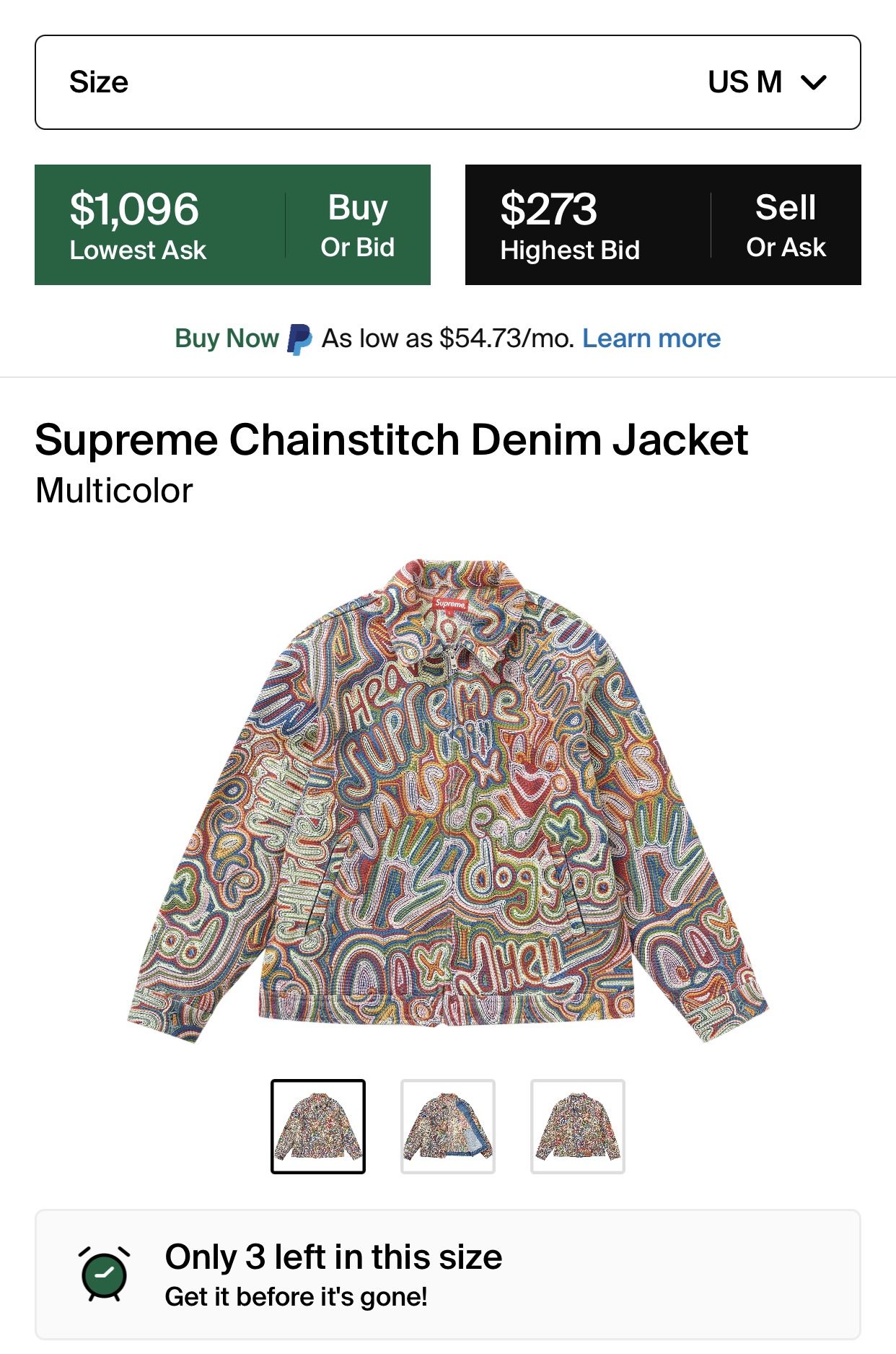 Supreme Chainstitch Denim Jacket 