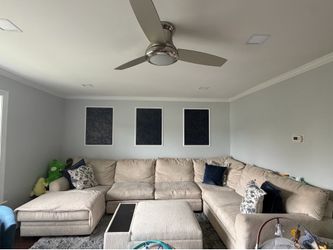 3 Piece L sectional. Beige