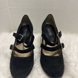 MICHAEL KORS Women's Black Suede  Heel Shoes Size 8 M