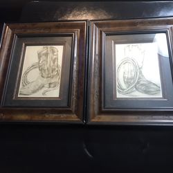 Framed Art: Sepia Boots