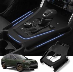 Autorder Silicone Center Console Organizer For 2019-2026 Toyota RAV4 Accessories Seat Gap Storage Box Soft Gear Shift Panel Trim Cover