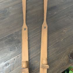 Primitive County Farmhouse Hanging  Wood Candle Holders