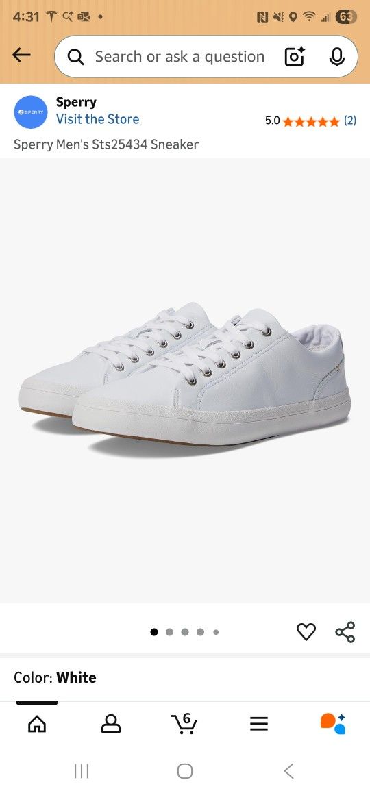 Men size 13 Men's Striper II Leather Sneaker White (STS25434)