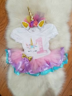 1st Birthday Unicorn dress