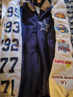 Dallas Cowboys Super Bowl  Fleece Coat/ Large/ Preowned 