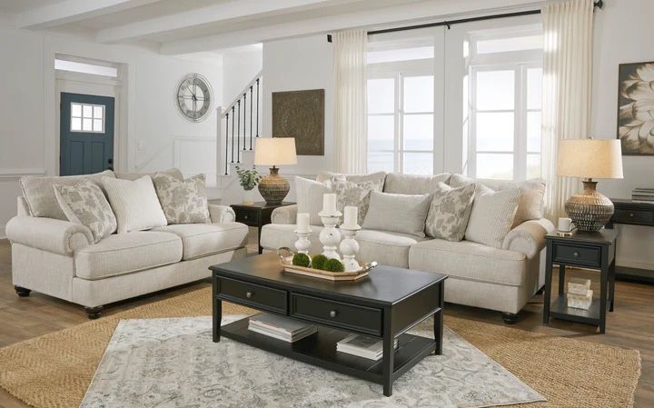 Asanti Fog Living Room Set (Couch  Sofa Loveseat Options 
