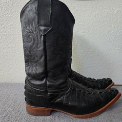 Crocodile Print Cowboy Boots Size 13