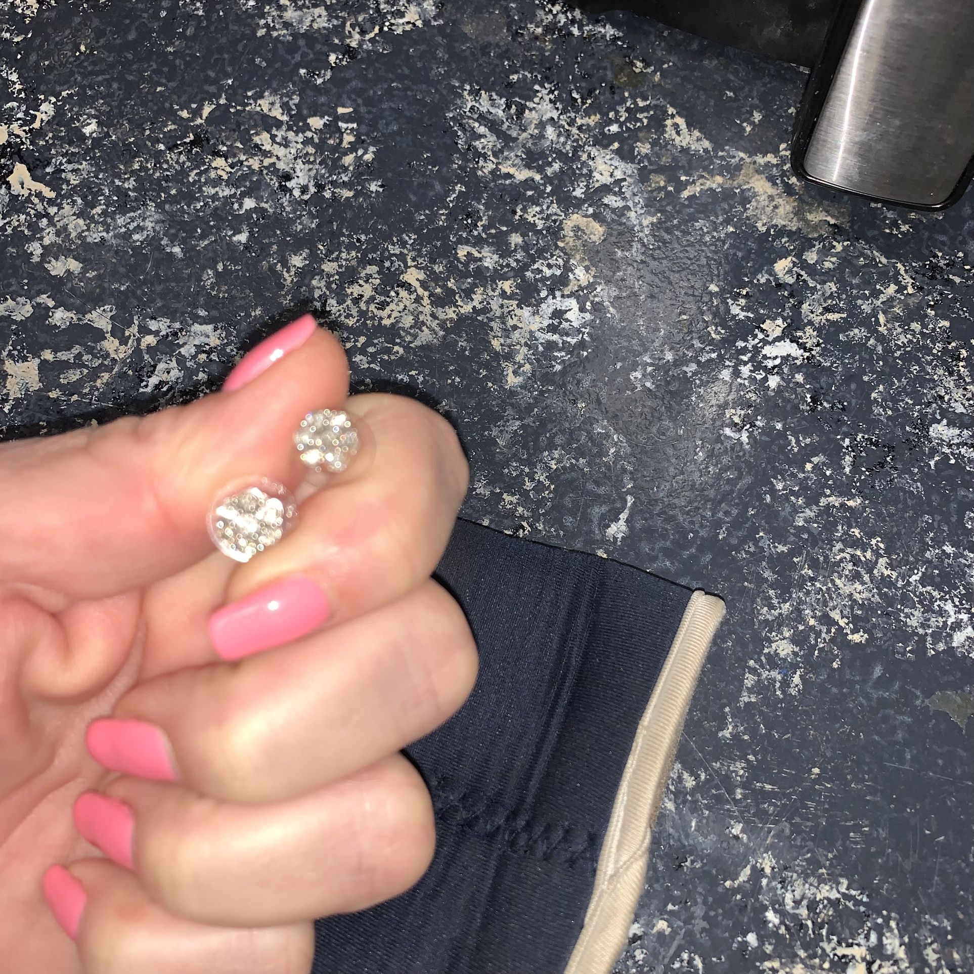 10k White Solid Gold 1 Ct. Natural Diamond Cluster Stud Earrings