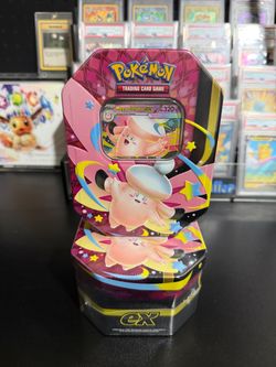 Pokemon TCG Mega Clefable ex Tin