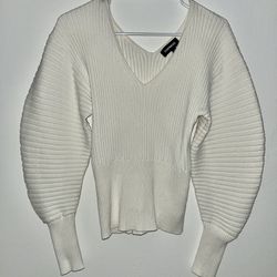 Express Cream Cropped Sweater