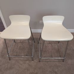 Barstools - Crate And Barrel, White, Modern, Contemporary