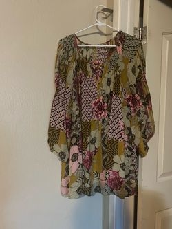 Floral Mixed Print Boho Tunic Dress