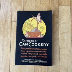 The Book Of Can Cookery 1928 By Women’s World Magazine Co INC. Chicago, USA Black Framed