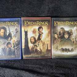 Lord of the rings DVD box set trilogy, all 6 CDS