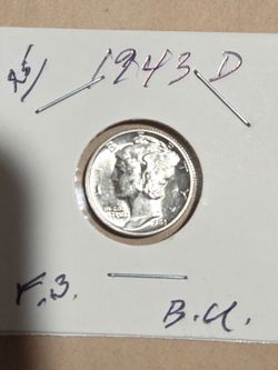 1943 D Mercury Dime Uncirculated