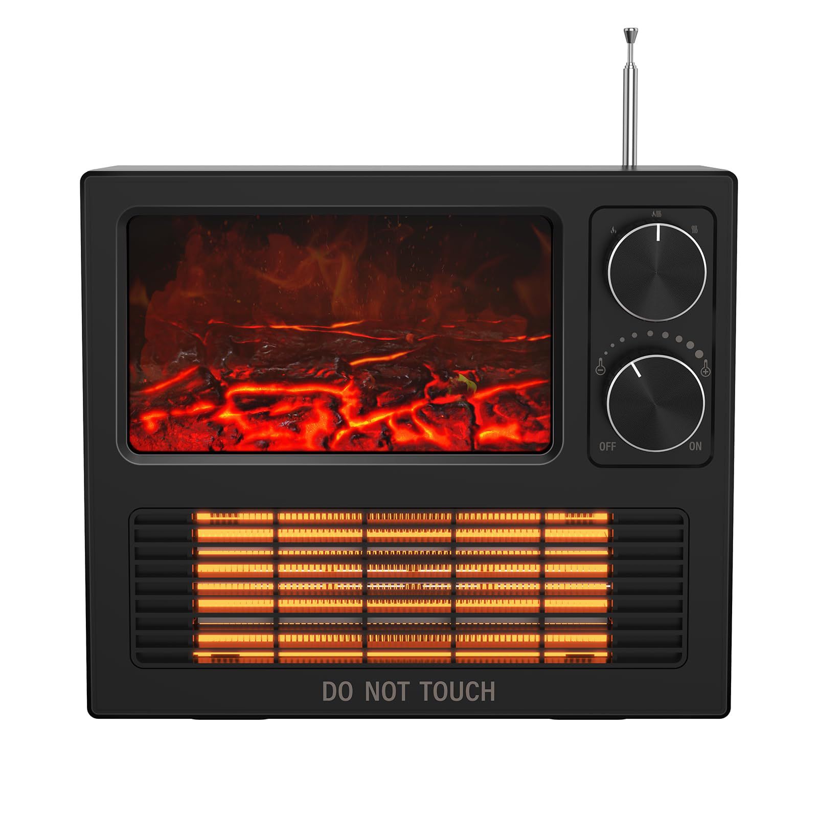 Small Space Heater Fireplace, Small Electric Fireplace Heater For Indoor Use, Realistic 3D Flame