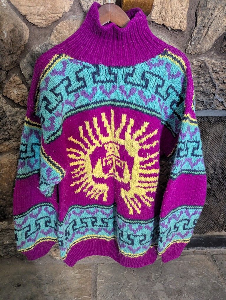 Incredibly Rare 1/1 Original Vintage 80s Grateful Dead Wool Sweater Ecuador READ