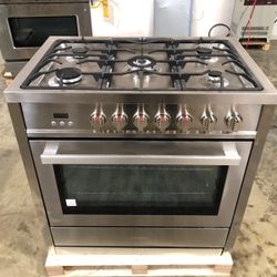 36 in Gas Range 5 Burners Stainless Steel OPEN BOX COSMETIC IMPERFECTIONS