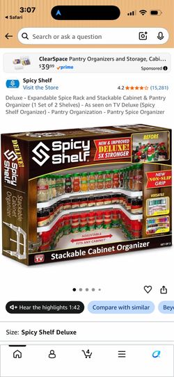 Spicy Shelf Deluxe Expandable Spice Rack Organizer