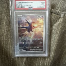 2024 POKEMON SSP EN-SURGING SPARKS ILLUSTRATION RARE #203 LATIOS PSA 9