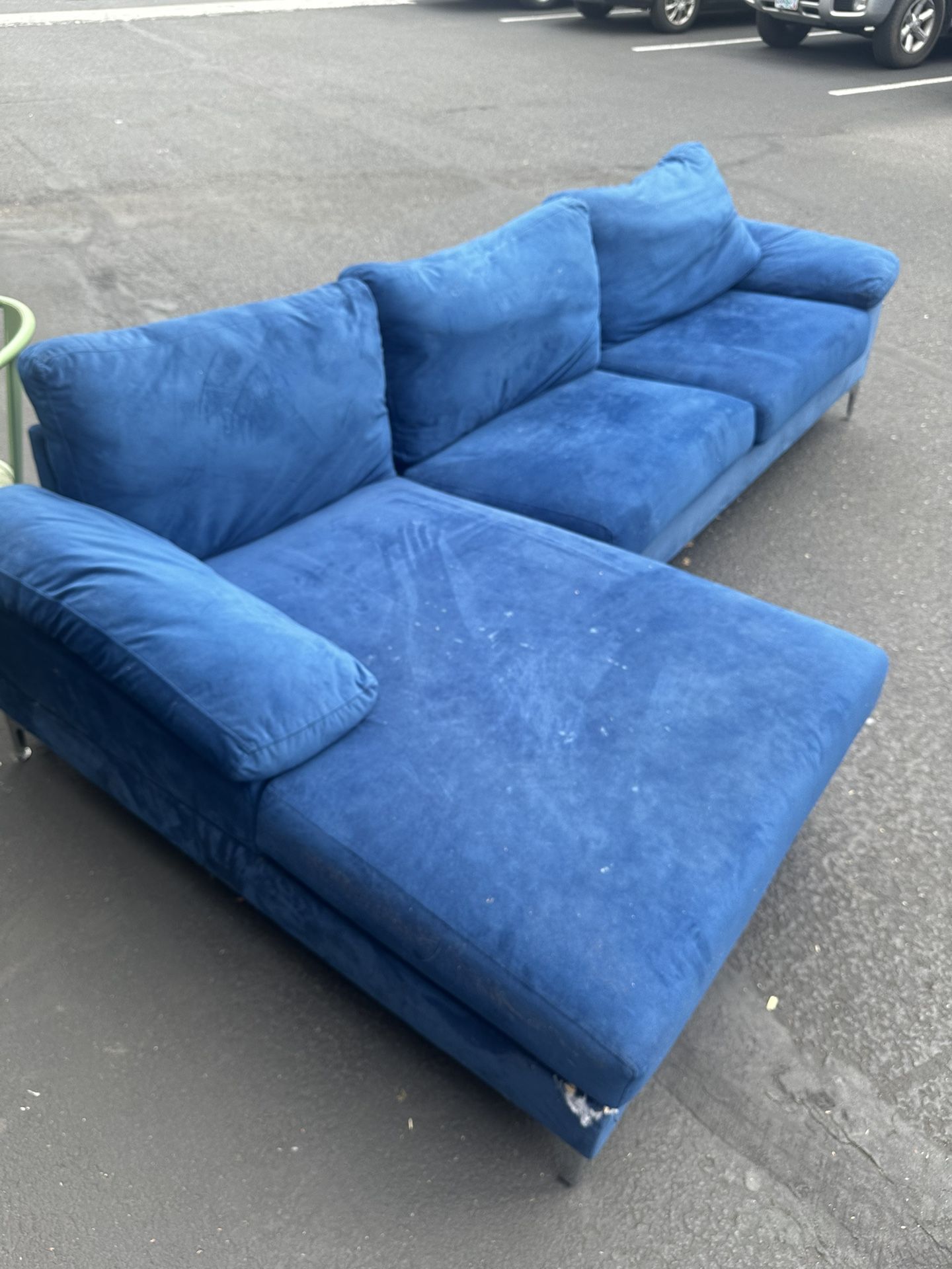 FREE Blue Velvet Couch