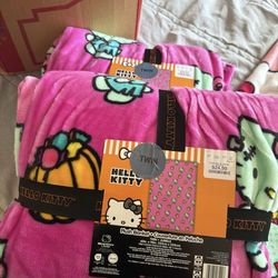 Hello kitty Frankenstein Twin Blanket
