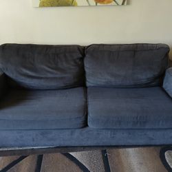 2 pc grey sofa bed set 