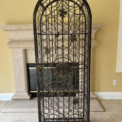 Beautiful wrought iron wine cabinet 