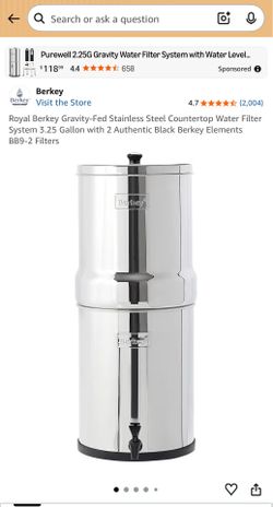 Berkey water filtration system