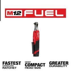 BRAND NEW MILWAUKEE 2567-22 M12 12V 3/8" RATCHET WRENCH KIT