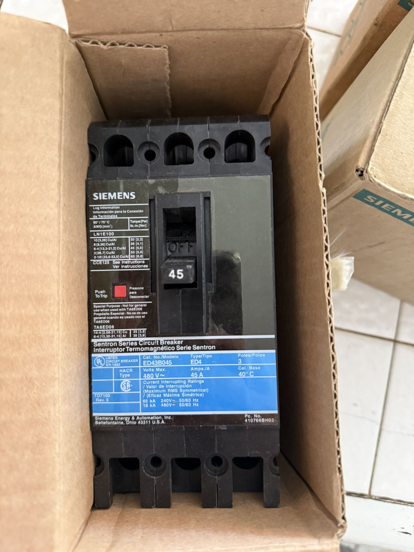 45 AMP - 3 Pole Breakers