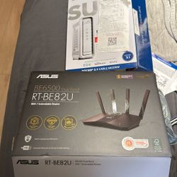 Cable Modem Arris Surfboard Model SB8200 And ASUS BE6500 /RT-BE82uDUAL BAND. Wifi 7
