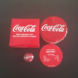 Coca Cola 2018 6 Gram Pure Silver Bottle Cap Coin