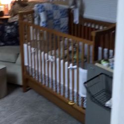 Crib And Crib Mattress (disassembled)