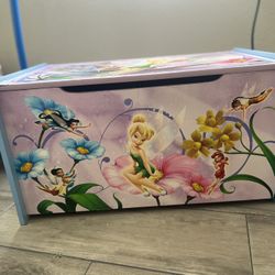 A Beautiful Tinker Bell Box For Toys Or Any Type Of Storage And A White Dresser $20 Apiece