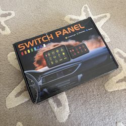 RGB 12 Gang Switch Panel with Bluetooth APP 230FT 433M Long Range for 12-24V Trucks Boats Offroad UTV, 4 Lighting Modes 6-Level Dimming Relay System