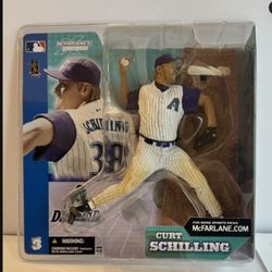 Vntg 2002 McFarlane Arizona Diamondbacks Curt Schilling #38 Figur Series 3