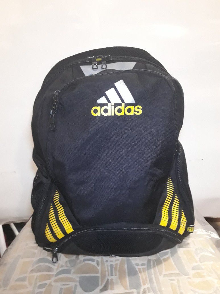 Adidas Fresh Pack Black/Yellow Large Climacool Backpack With Load Spring