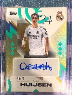 Topps Dean Huijsen Real Madrid Autograph Card 55/75