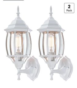 2 Pack White Porch Light