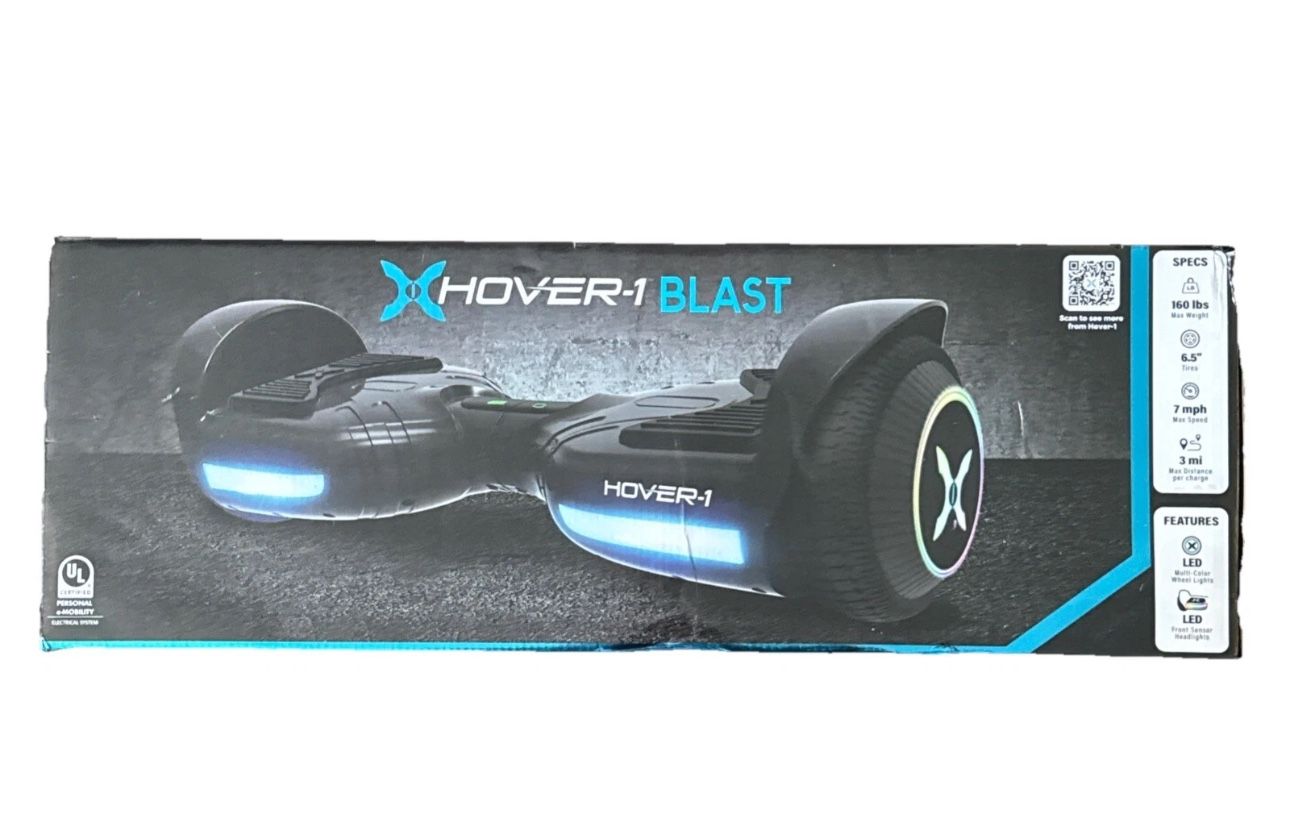 Hover-1 Blast UL Certified Electric Hoverboard w/ LED Sensor Black New