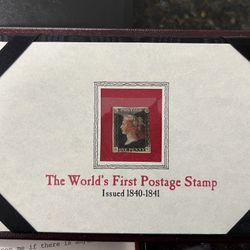 The Penny Black Issued 1840 ~1841 Postal Society World’s First Postage Stamp