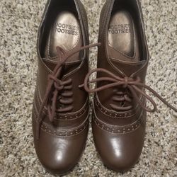 Brown Wedge Heel Booties