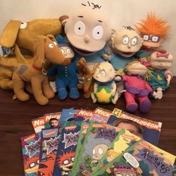 Vintage Late 1990's Rugrats Plush Toy Collection