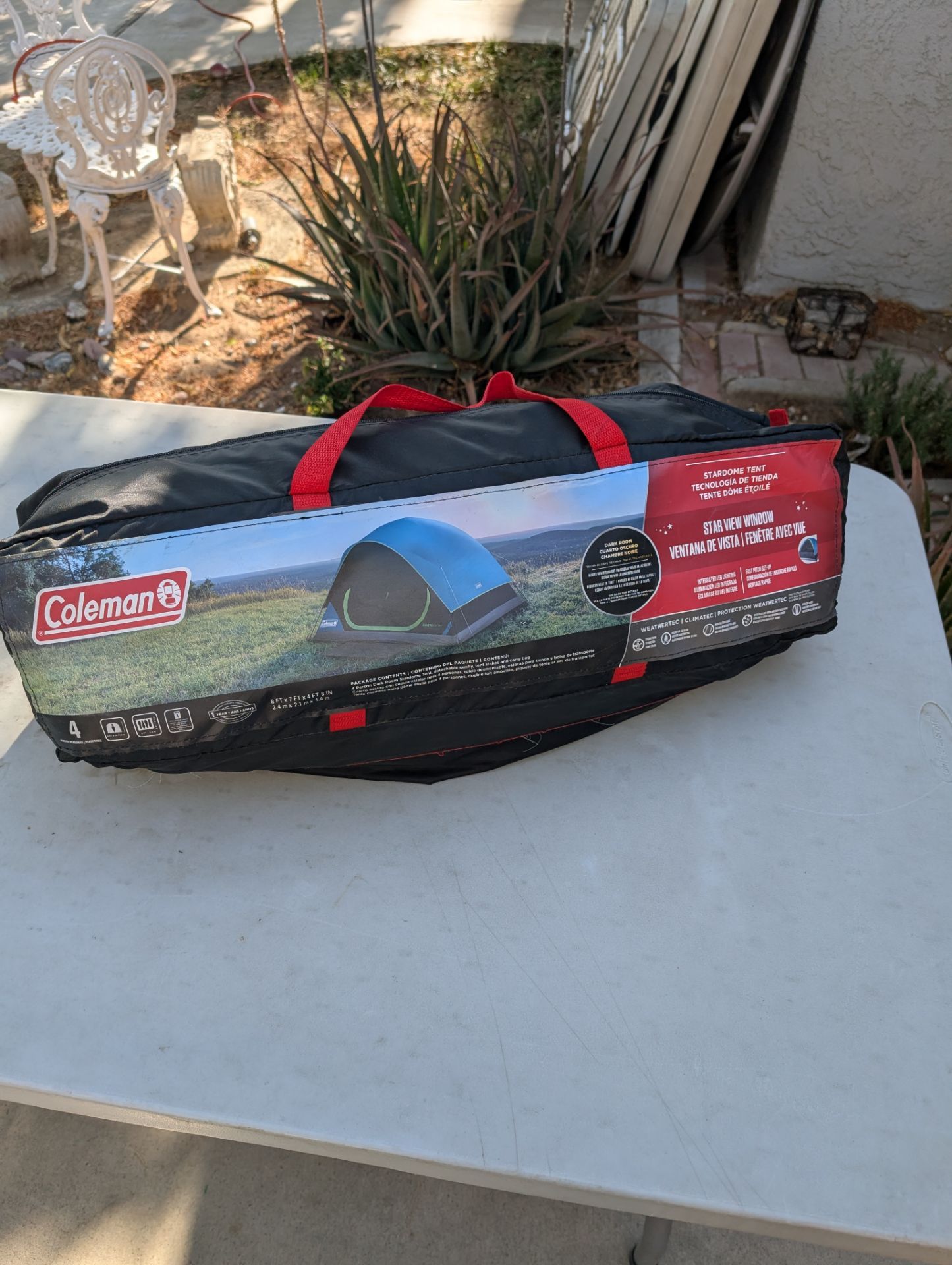 Coleman 4-Person Stardome Camping Tent with Dark Room technology