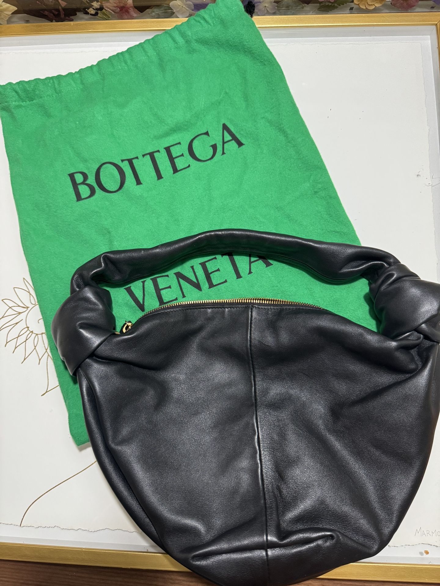 Bottega Veneta Black Double Knot Shoulder Bag - Authentic 