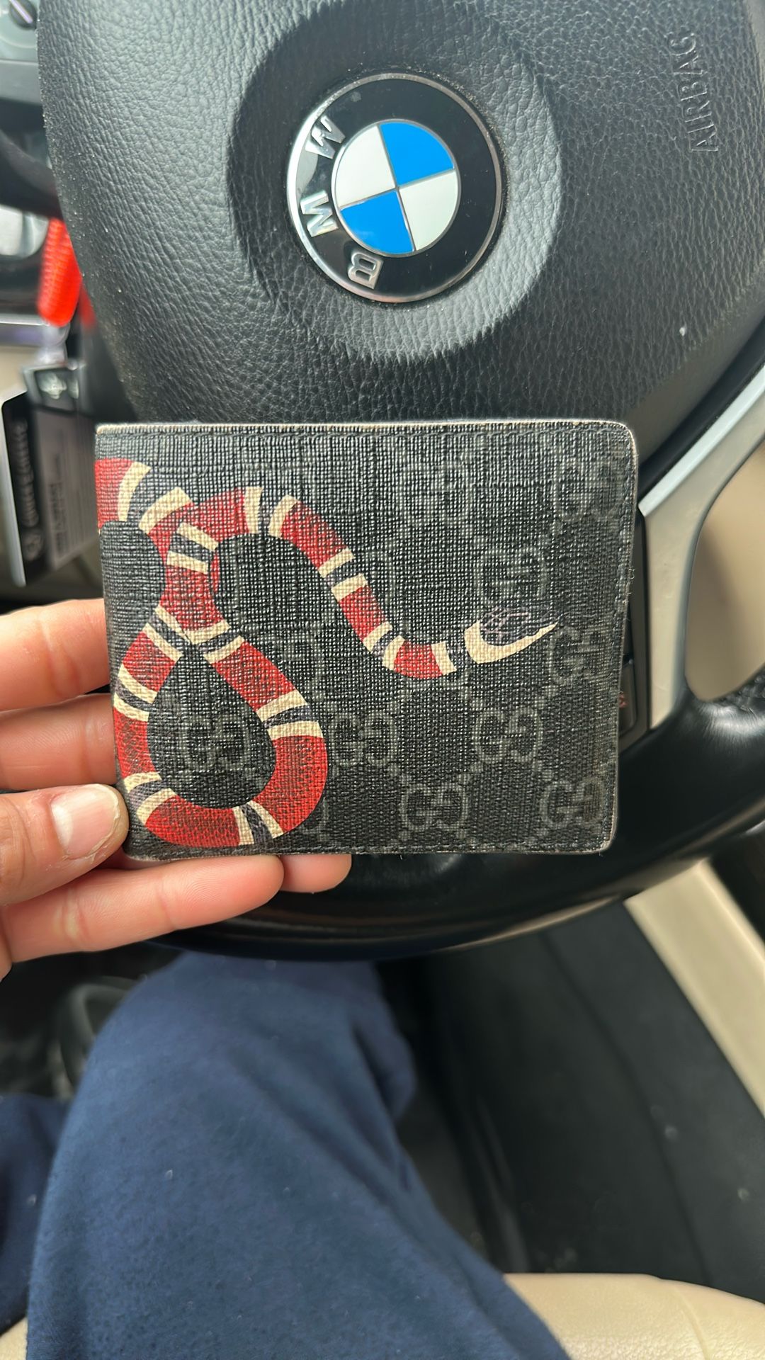 Gucci King snake Wallet GG Supreme 